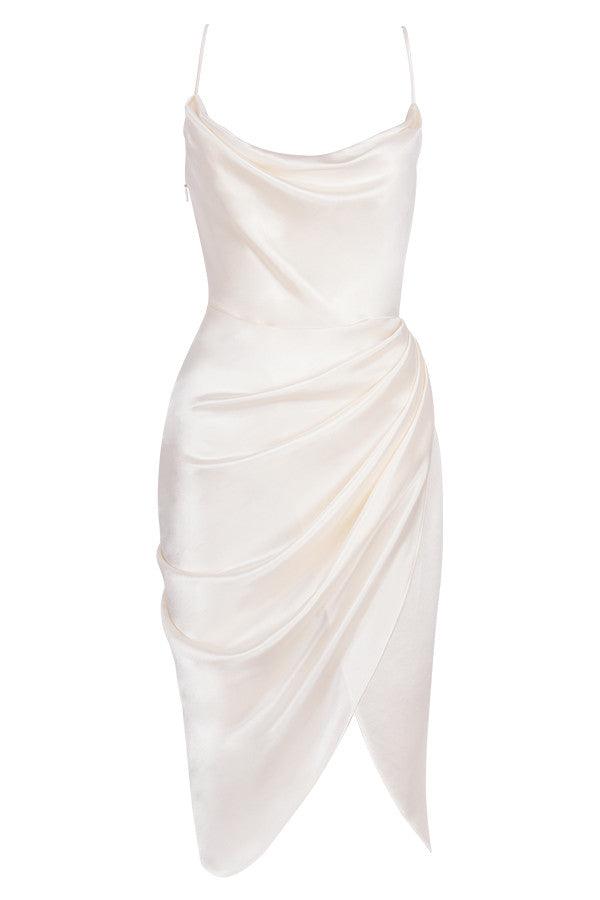 Luxora Women's Satin Corset Maxi Gown