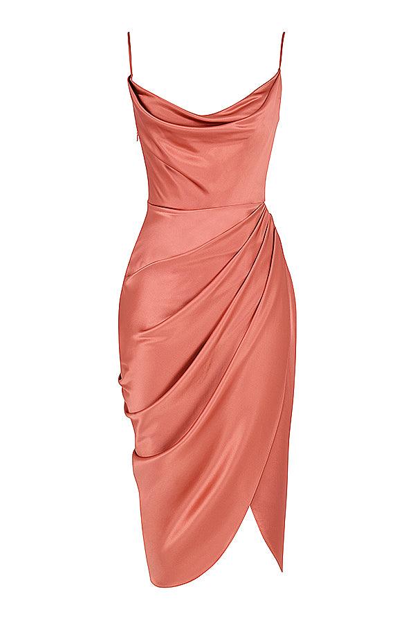 Luxora Women's Satin Corset Maxi Gown