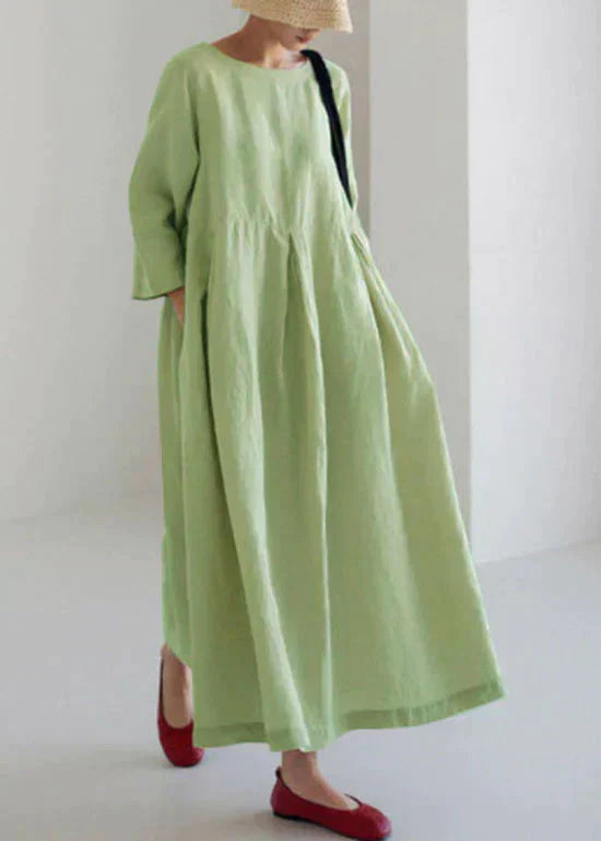 LunaWear Vibrant Cotton Maxi Dress in Patchwork Boho Style