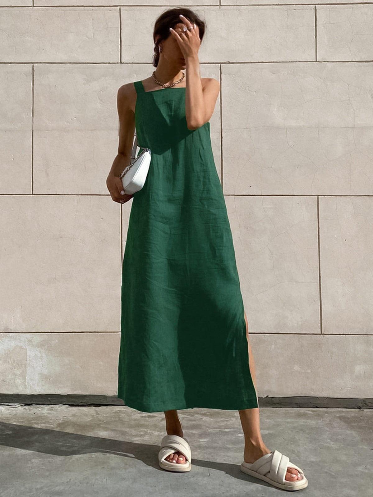 A stylish cotton maxi dress in boho chic style