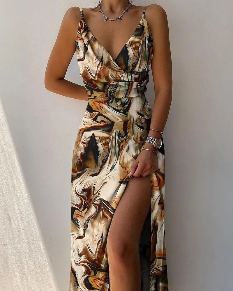 Elegant evening dress and women's formal gown for wedding guests