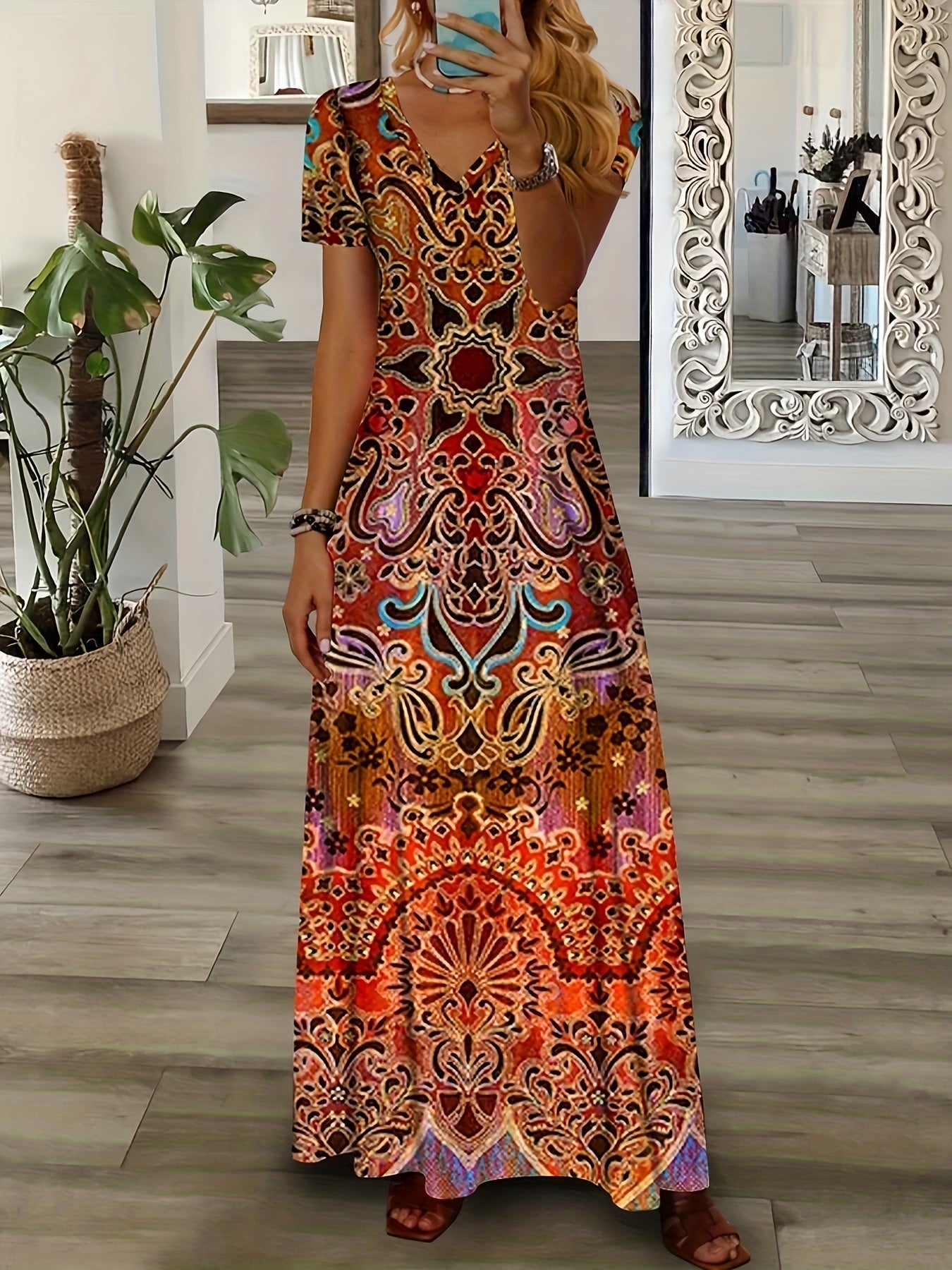 Boho maxi dress for summer beach event