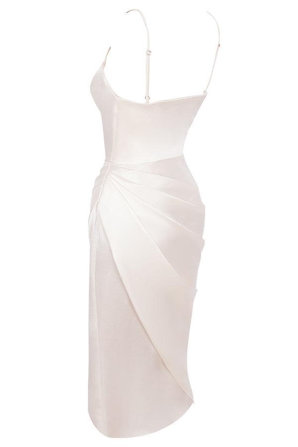 Luxora Women's Satin Corset Maxi Gown