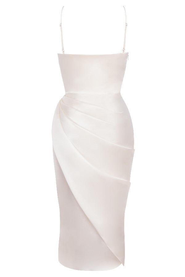 Luxora Women's Satin Corset Maxi Gown