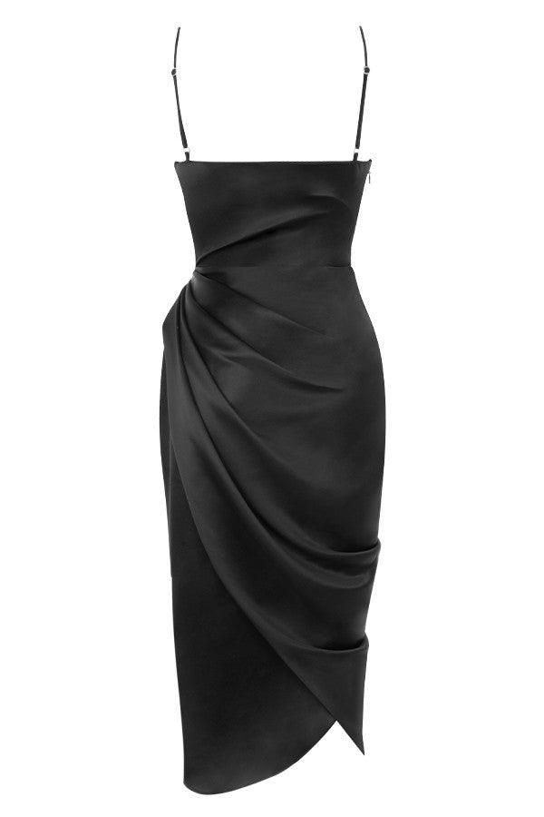 Luxora Women's Satin Corset Maxi Gown