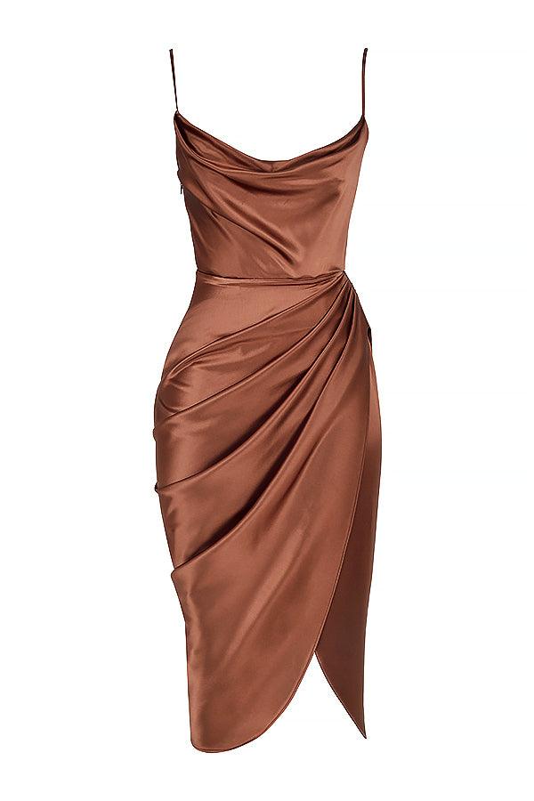 Luxora Women's Satin Corset Maxi Gown