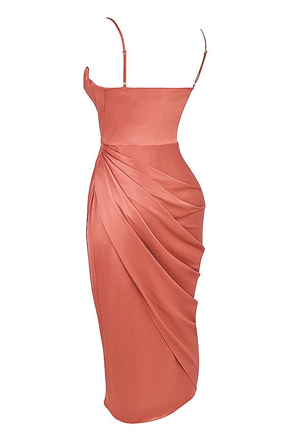 Luxora Women's Satin Corset Maxi Gown