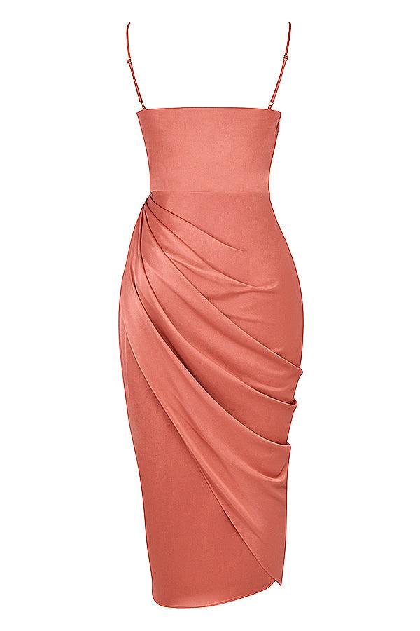Luxora Women's Satin Corset Maxi Gown