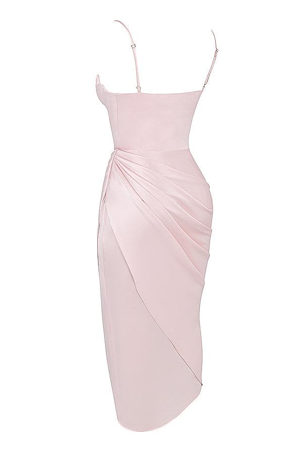 Luxora Women's Satin Corset Maxi Gown